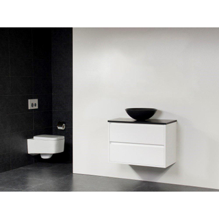 BRAUER Adore Corestone13 waskom zwart badmeubel 80cm hoogglans wit zonder spiegel