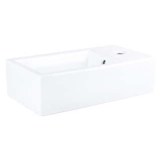 Differnz Force Lave-mains 40x22x11.5cm 1 trou de robinet rectangulaire céramique blanc