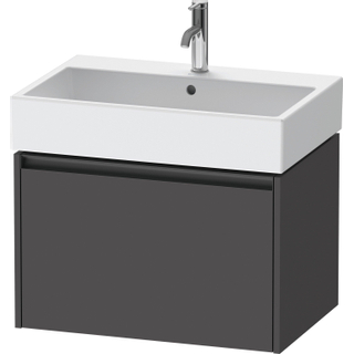 Duravit ketho 2 meuble sous lavabo avec 1 tiroir 68.4x46x44cm avec poignée graphite mat anthracite