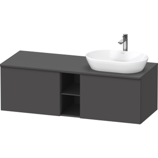 Duravit D-neo Meuble sous vasque 140x55x45.9cm 2 tiroirs Graphite mat