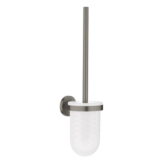 GROHE Essentials Toiletborstelhouder - wandmontage - rond - open - brushed hard graphite