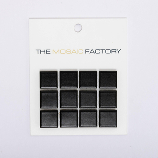 SAMPLE The Mosaic Factory Barcelona Carrelage mosaïque - 2.3x2.3x0.6cm - wand en Carrelage sol pour intérieur et extérieur carré - porcelaine noir mat