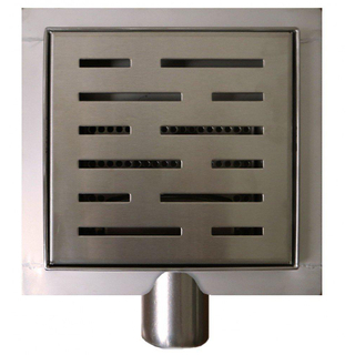 Wiesbaden 3e generatie bonde de douche avec bride et sortie latérale 20 x 20 cm RVS