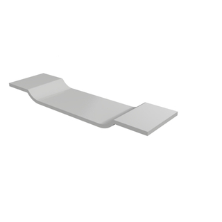 Crosstone by arcqua Solid surface pont de bain 75x20cm blanc mat