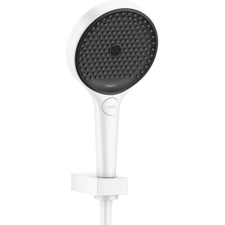 Hansgrohe Rainfinity ensemble de douche avec PowderRain 130 3 jets douchette avec support mural avec flexible de douche 125cm mat blanc