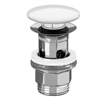 Villeroy en boch push open design afvoerplug 11/4 keramische afdekking wit - OUTLET UDEN