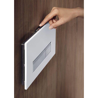 Geberit Sigma 40 Plaque de commande avec set d'aspiration odeurs Duofresh Blanc aluminium