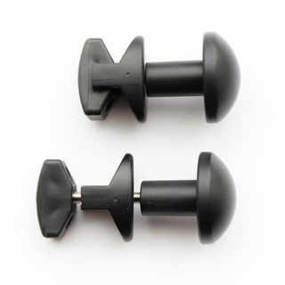 FugaFlow Eccelente Acces set handdoekhaakjes mat zwart - set van 2