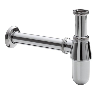 Adema Bekersifon chroom + muurbuis en rozet 5/4" x 32 mm