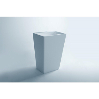 Ideavit Solidgeo Lavabo sur pied 55x44x83cm rectangulaire sans trou pour robinetterie 1 vasque Solid surface blanc