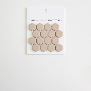 SAMPLE The Mosaic Factory Hexagon carreau mosaïque - 12,5x15 - carreau mural et de sol - Hexagone - Porcelaine Royal Peach Mat