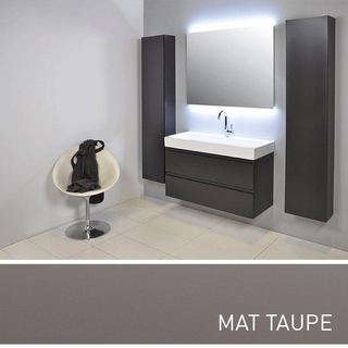 INK Unit set de meuble salel de bains sans poignée avec miroir 80cm mat taupe