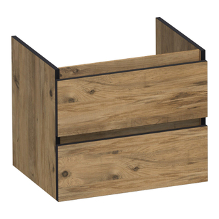 BRAUER Joy Edge wastafelonderkast 60 2 softclose lades - greeploos - 1 sifon uitsparing - Chateau