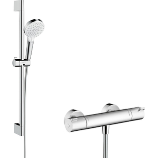 Hansgrohe Ecostat 1001cl Thermostat avec barre 65cm crometta vario douchette main blanc chrome