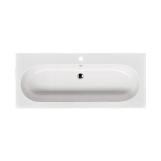 Saniclass Palermo lavabo pour meuble 120cm 1 lavabo 2 trous céramique blanc