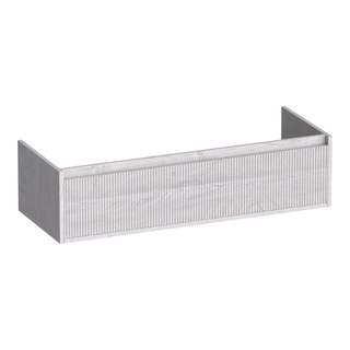 BRAUER Hope Wavy wastafelonderkast 120 2 softclose lades - greeploos - 2 sifon uitsparingen - Forest Seashell