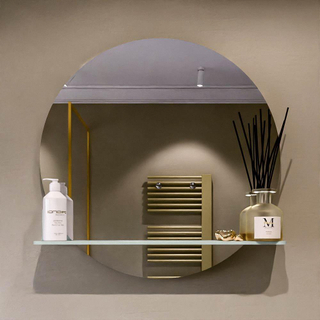 Mondiaz SPOT Miroir de salle de bain - rond 70cm - plan de miroir - couleur Greey