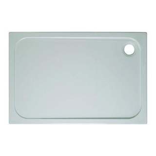 Crosswater Shower Tray douchebak 140x90x4.5cm exclusief afvoer 90mm met antikalkbehandeling stone resin wit