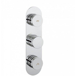 Crosswater Dial Mitigeur de douche - vertical - inverseur - 2 boutons - avec corps encastré - chrome