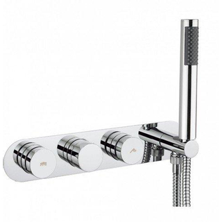 Crosswater Dial Mitigeur de douche - 2 boutons - douchette horizontale - chrome