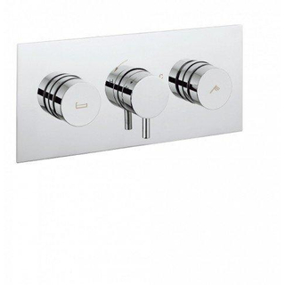 Crosswater Dial Mitigeur bain - horizontal - 2 boutons - inverseur - chrome