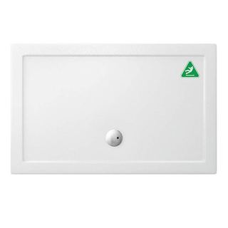 Crosswater Showertray receveur de douche - 80x140x3.5cm - rectangulaire - acrylique - antidérapant - blanc