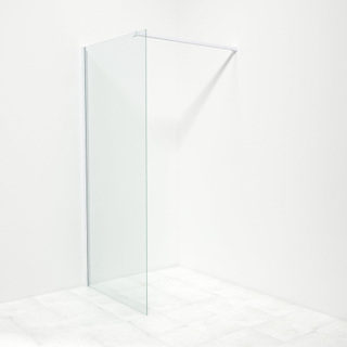 Saniclass Bellini inloopdouche - 90x200cm - helder glas - mat wit SHOWROOMMODEL