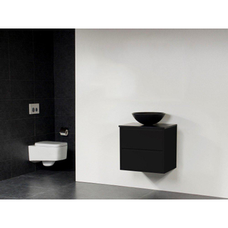 Saniclass New Future Corestone13 Vasque à poser noir Meuble salle de bains 60cm sans miroir noir