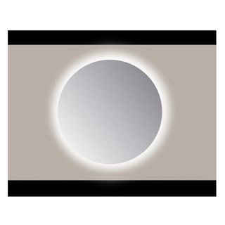 Sanicare q miroirs miroir rond 65 cm pp poli tout autour ambiance blanc chaud leds (sans capteur)