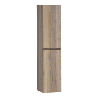 Saniclass Solution Badkamerkast - 160x35x35cm - 2 links- rechtsdraaiende deuren - hout - Vintage oak