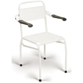 Handicare Linido chaise de douche hauteur du siège 54cm avec accoudoirs blanc