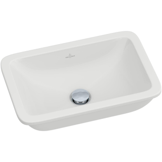 Villeroy & Boch Loop and Friends Lavabo à encastrer par dessous 45x28cm sans trop plein sans trou pour robinetterie Blanc