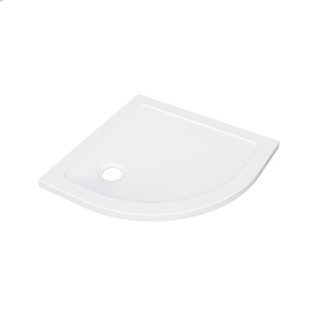 FugaFlow Efficiente Anta Douchebak - 80x80x4cm - kwartrond - acryl - glans wit