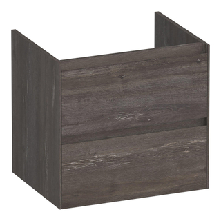 BRAUER Inspire wastafelonderkast 60 2 softclose lades - greeploos - 1 sifon uitsparing - Driftwood