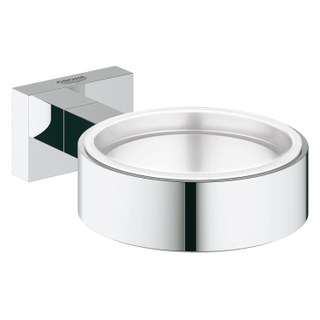 GROHE Essentials Cube Bekerhouder - 7.2x10.7x2.8cm - zonder glas - brushed hard graphite