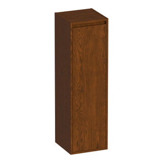 BRAUER Adore badkamerkast - 120x35x35cm - met 1 deur greeploos rechtsdraaiend lamellen eiken bruin