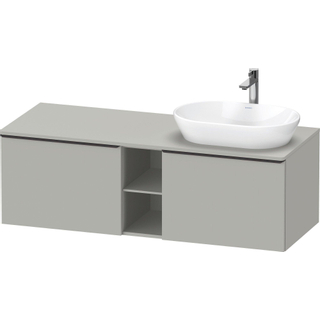 Duravit D-neo Meuble sous vasque 140x55x45.9cm 2 tiroirs Gris béton mat