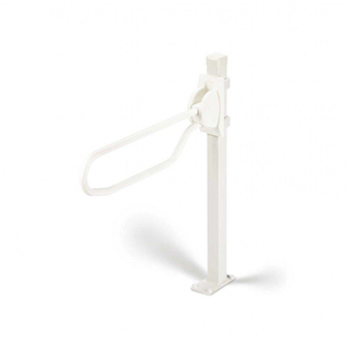 Handicare Linido support pour support de toilette pliable acier inoxydable revêtu blanc
