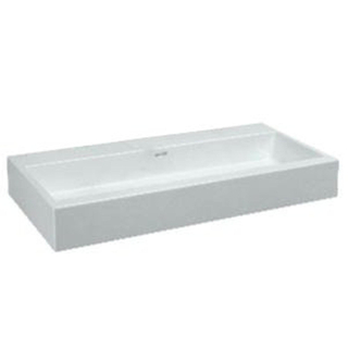 Laufen Living City Lavabo à poser 100x46cm sans trou de robinet Blanc