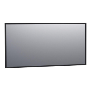 BRAUER Onyx spiegel - 140x70cm - rechthoekig - zwart geborsteld frame