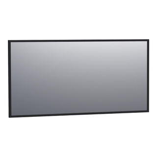 Saniclass Silhouette spiegel 140x70cm zonder verlichting rechthoek zwart OUTLET