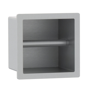 FugaFlow Eccelente Acces Toiletrolhouder - inbouw- 17.3x17.3x8.7cm - Geborsteld RVS -
