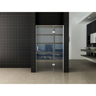 Wiesbaden Vaz nisdeur met vast deel 1100 x 2000 x 8 mm nano helder glas/chroom