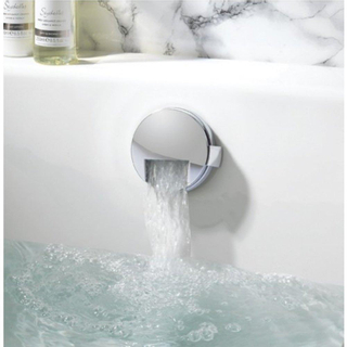Crosswater Showertray Trop plein de baignoire - avec bonde clic clac - vidage et remplir - chrome