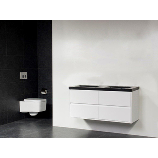 BRAUER New Future Corestone13 Meuble salle de bains 120cm sans trou pour robinetterie Blanc brillant sans miroir