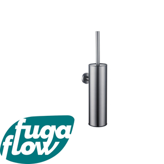 FugaFlow Efficiente Acces porte-brosse de toilette - modèle fermé - mural - rond - gunmetal