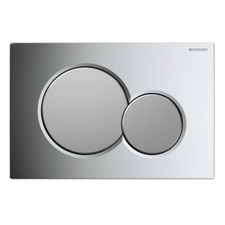 Geberit Sigma01 bedieningsplaat - 2-toets spoeling - ronde knoppen - glans chroom/mat chroom