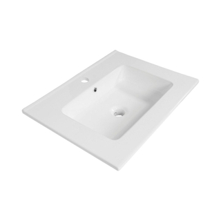 Saniclass Pisa Lavabo pour meuble 60cm 1 trou pour robinetterie céramique Blanc