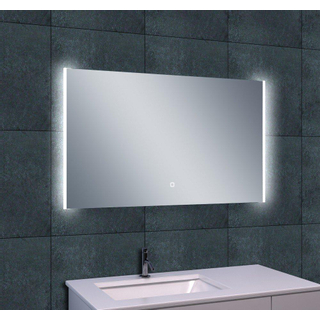 Wiesbaden Duo Miroir avec éclairage 100x60x3.5cm 5mm LED 12volt avec intérupteur et protection contre les projections d'eau aluminium
