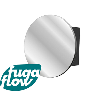 FugaFlow Eccelente Arredo armoire de toilette miroir rond 60cm armoire 40x40x13cm noir